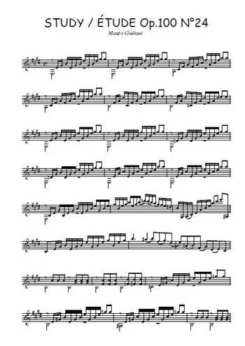 Op.100 Etude N°24 Partitions gratuites